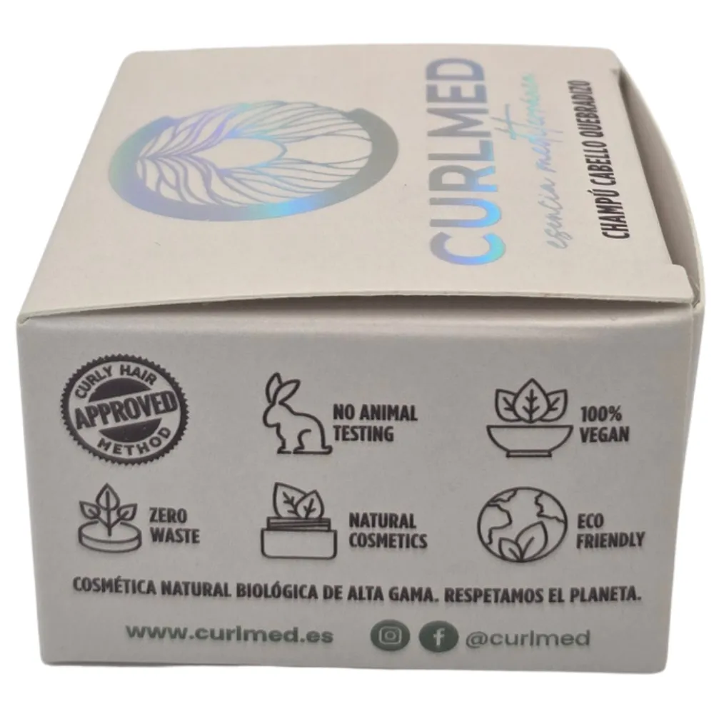 CurlMed Champú Sólido Cabello Quebradizo Té Matcha 80g - 3